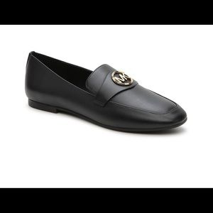 New Michael Kors black leather MK Heather loafers